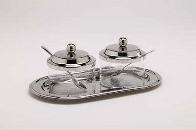 Jam, Cream, and Lemon Curd Server- 3 Bowls