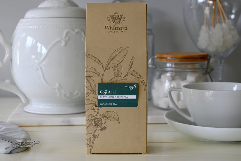 Goji Acai Loose Leaf Flavored Green Tea 75g Whittard - Best By: 7/2020