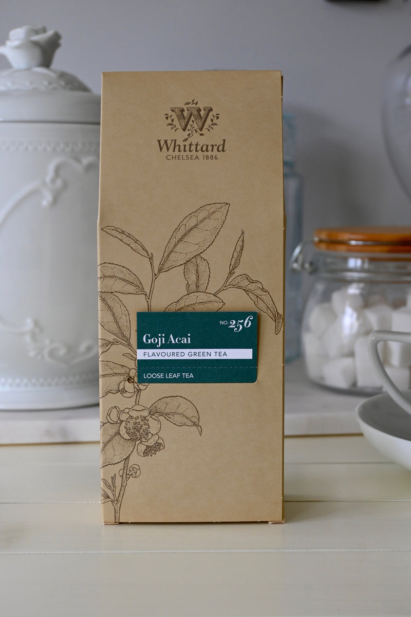Goji Acai Loose Leaf Flavored Green Tea 75g Whittard - Best By: 7/2020