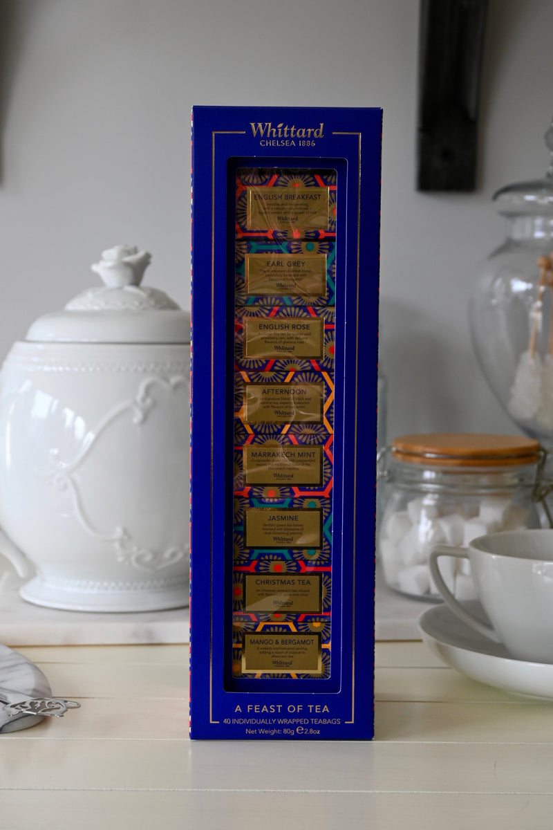 A Feast of Tea Holiday Pack of 40 Individually Wrapped Tea Bags 80g Whittard