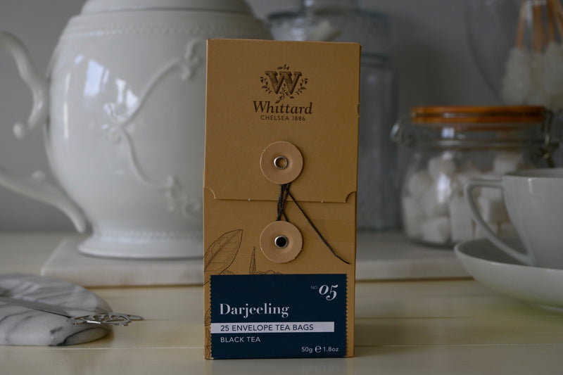 Darjeeling 25 Envelope Black Tea Bags 50g Whittard - Best By: 1/2023
