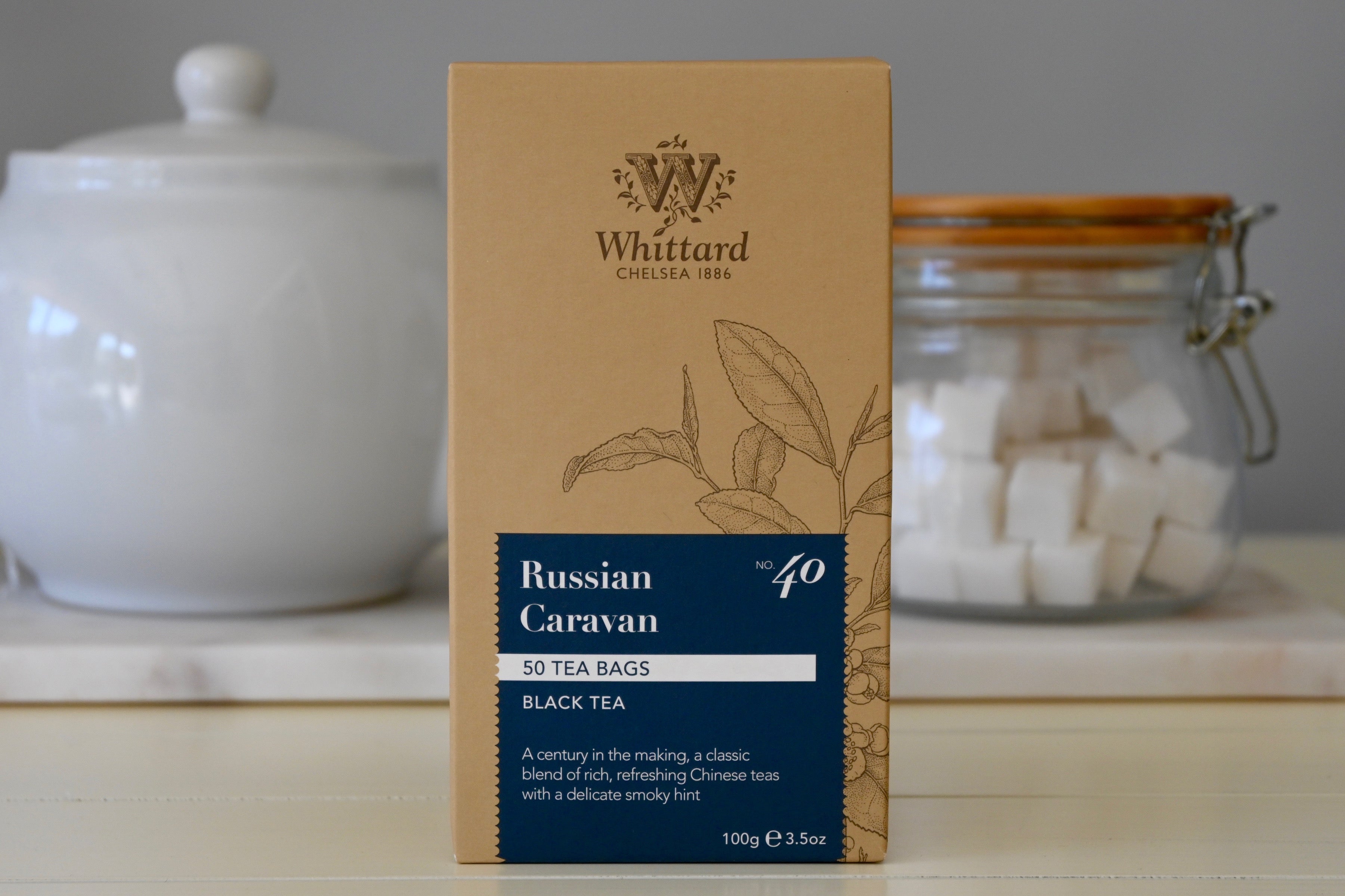 Russian Caravan Black Tea 50 Round Teabags Whittard - NEW blend - Best