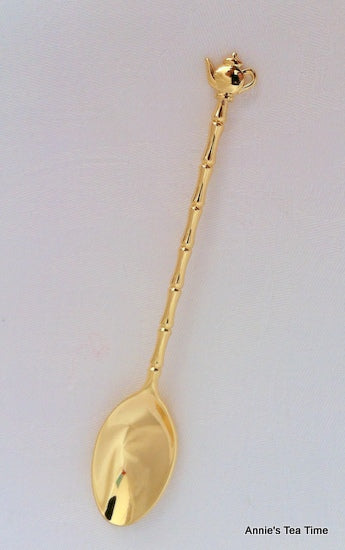 Gold Teapot Spoon
