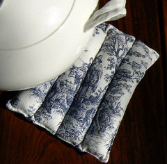 Toile Blue Trivet by Cricklewood Cottage