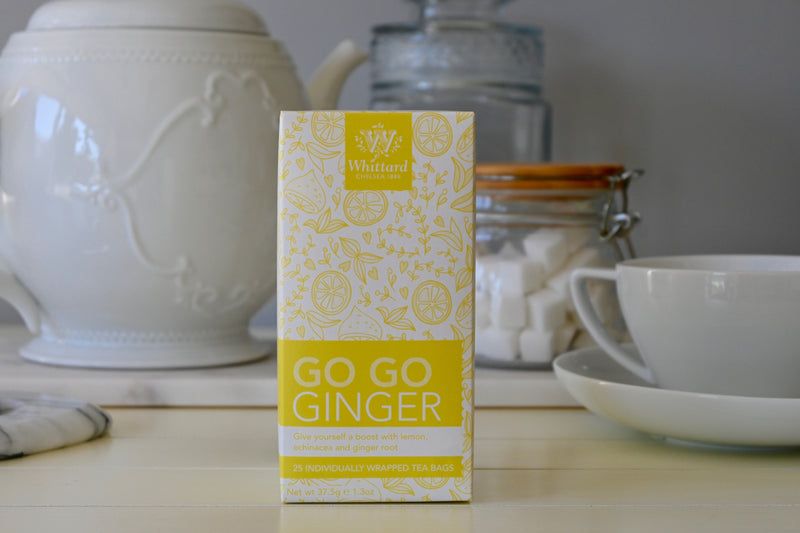 Lemon & Ginger Herbal Infusion 25 Envelope Teabags Whittard - Best By: 10/2019
