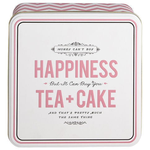 Happiness Medium Square Tin by Alice Scott